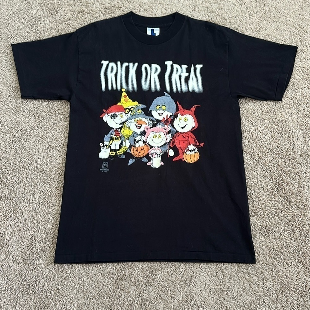 Vintage 1995's Men’s T-Shirt TRICK OR TREAT~Royal T Promotions Size L